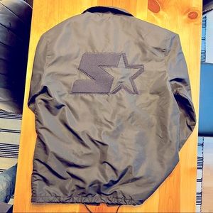 Mens Starter Coach Jacket Black Size M